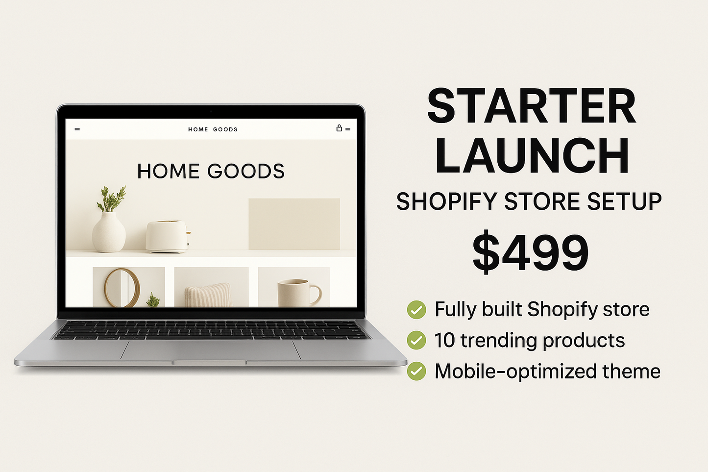 Starter Launch -
Shopify Store Setup